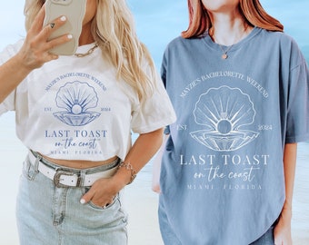 Last Toast on the Coast Bachelorette Party Shirt, Coastal Bridal Tee