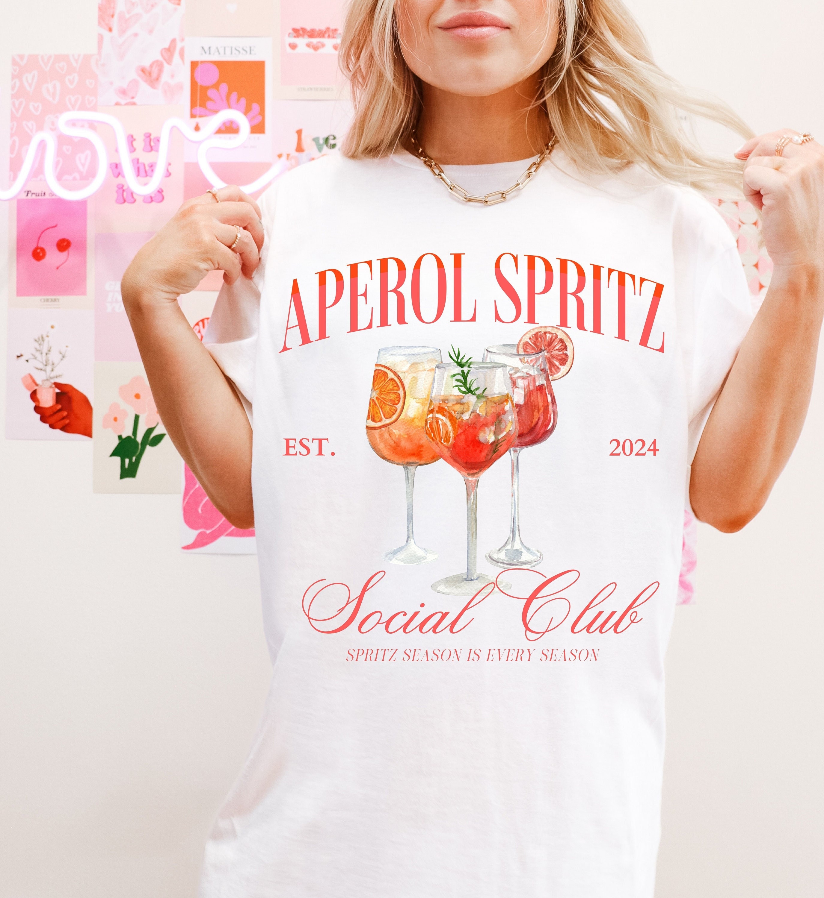Puzzletee Maglietta Spritz – Tshirt Cocktail Divertente Con Ingredienti Aperol – Idea Regalo