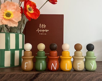 Personalised Name Peg Dolls: Handmade for Babies and Children