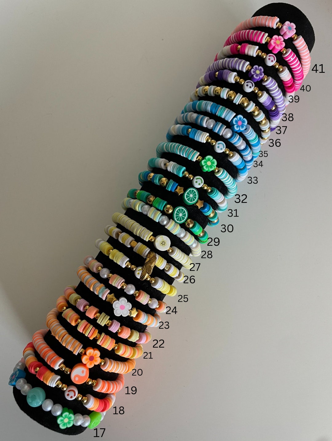 Clay Bead Bracelet Preppy Clay Bead Bracelet Etsy