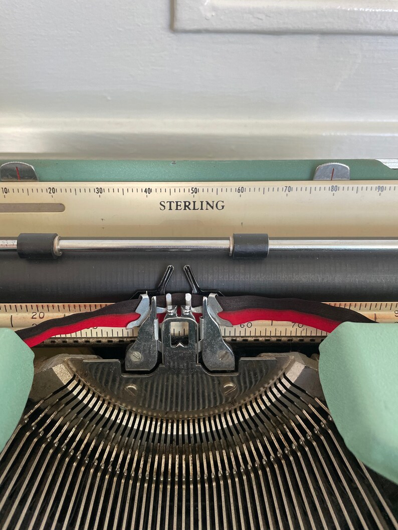 Typewriter Ruler Retro Aqua 1959 Smith-corona Sterling Typewriter - Etsy
