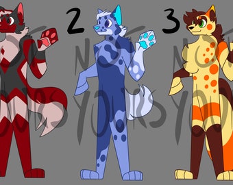 Fursona Adopta - Caninos Lote de 3