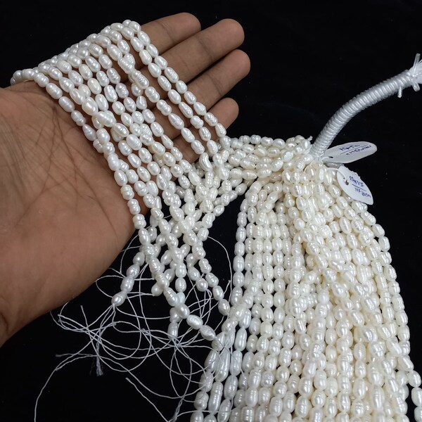 50% off~~~ Newly Listed~~~ Natural  Fresh Water Pearls ~~~ 5.5-6 mm ~~~ 1 Strand~~Fancy Shape~ ~14.5  inches ~~~~Wholesale price