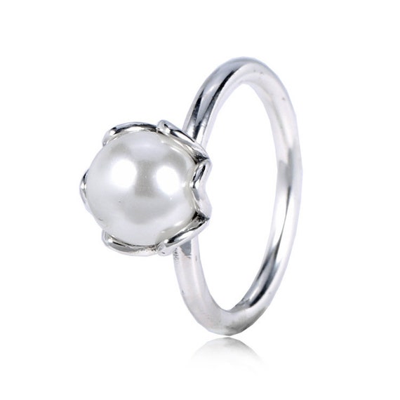 Anello pandora perla bianca sale