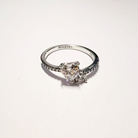 Double Heart Sparkling Ring