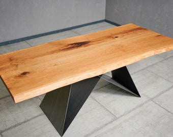 Design dining table solid wood oak unique epoxy resin epoxy resin 200 x 95 cm