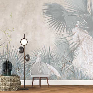 Indian Wallpaper Peacock Wallpaper Jaipur Garden Ethnic Wallpaper Traditional Wallpaper Indian Art Wallpaper Peel and Stick Wallpaper Mural