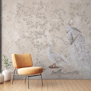 Peacock Wallpaper Indian WallpaperJaipur Garden Ethnic Wallpaper Traditional Wallpaper Indian Art  Wallpaper Peel and Stick Wallpaper Mural