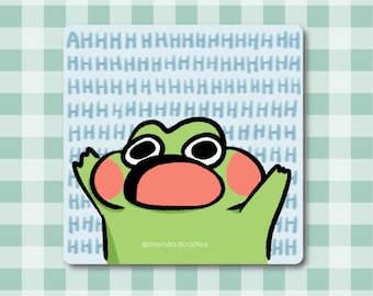 Rana gritando AHHH — Adhesivo impermeable