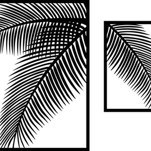 Laser geschnittene Palmenblatt-Wand-Dekor Dxf SVG, Lightburn Art Bibliothek für Laser-Cut cnc-Plasma, lasergeschnittene Dateien