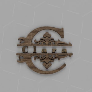 Hermosas letras divididas en vectores para decoración Dxf SVG, biblioteca de arte Lightburn para plasma cnc de corte láser, archivos de corte láser, patrones cnc