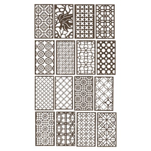 Collection Geometric Seamless Panels Dxf SVG,Lightburn Art Library for Laser Cut cnc plasma, laser cut files,cnc patterns Stencil