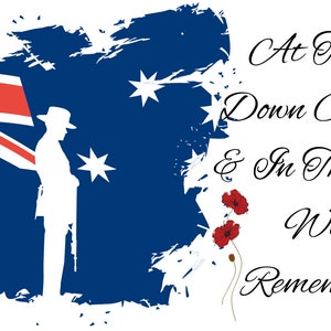 Lest We Forget Anzac Design Sublimation Mug PDF PNG Australia We Will Remember