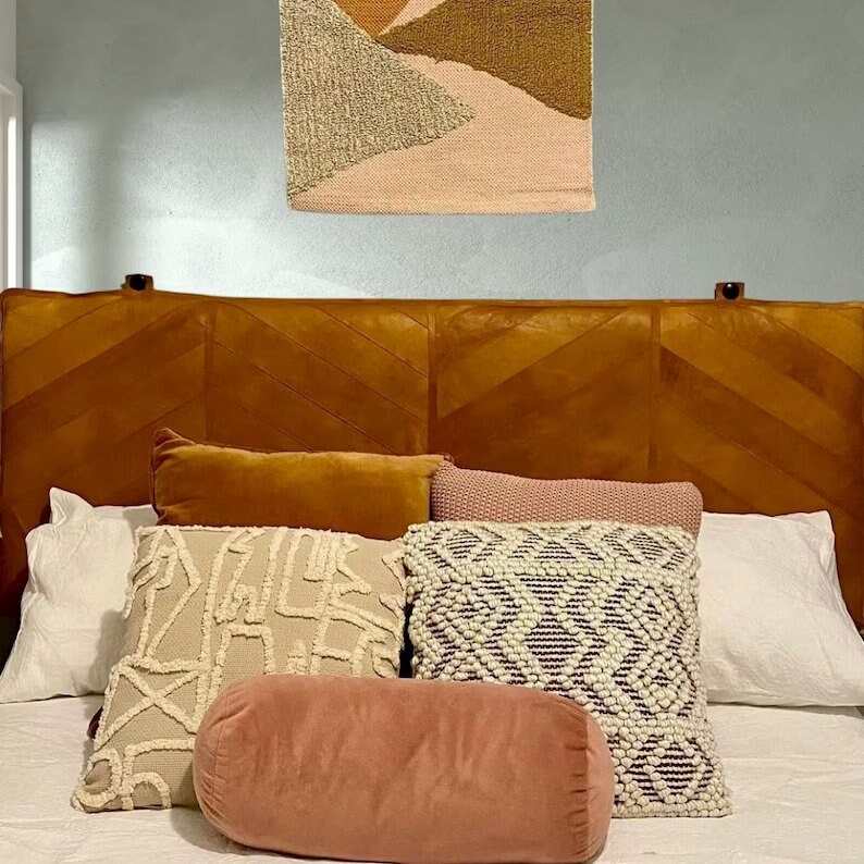Genuine Leather Headboard Cover Customised Leather Cover Etsy
