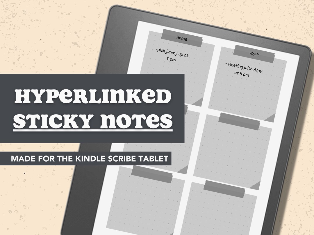 Kindle Scribe Template Sticky Notes Brain Dump 2023 Undated Etsy