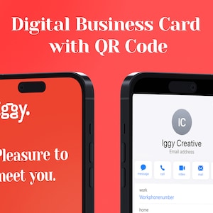 Digital Business Card with QR Code - Graphic Designer Business Card Relator -  Paper Free The Smart Business Card