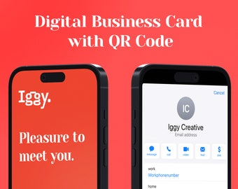 Digital Business Card with QR Code - Graphic Designer Business Card Relator -  Paper Free The Smart Business Card