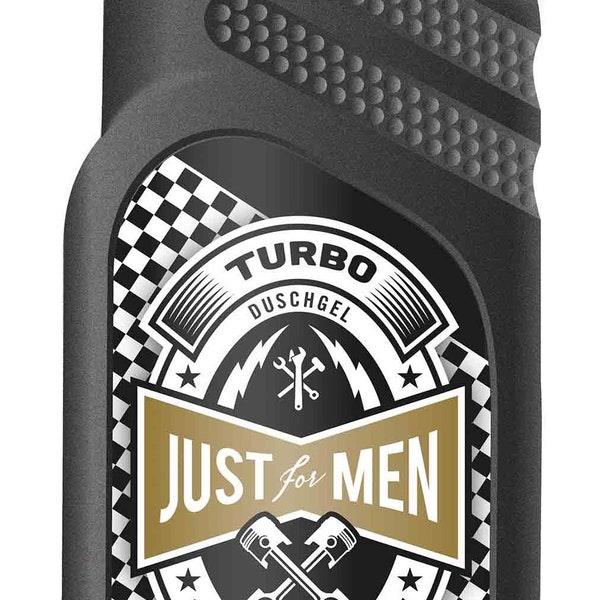 1000ml Duschgel "only for real men" im Kanister silberfarben Motoröl Geschenk für Männer