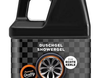 260ml shower gel "only for real men" in a canister silver-colored motor oil gift for men