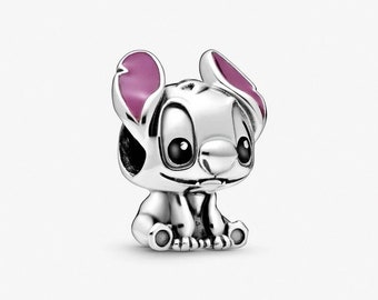 Pandora Disney Lilo & Stitch Charm , Compatible With Pandora Bracelet, Sparkling Pendant , S925 Sterling Silver, Christmas Gift for her