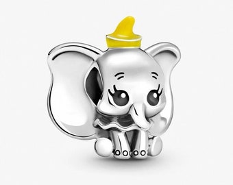 Pandora Disney Dumbo Charm, compatible con pulsera Pandora, colgante brillante, plata de ley S925, regalo para ella, regalo