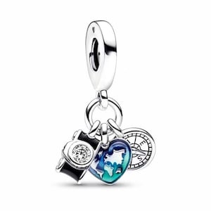 Pandora Ciondolo lucciola fosforescente, compatibile con bracciale Pandora, ciondolo scintillante, argento sterling S925, regalo per lei immagine 6