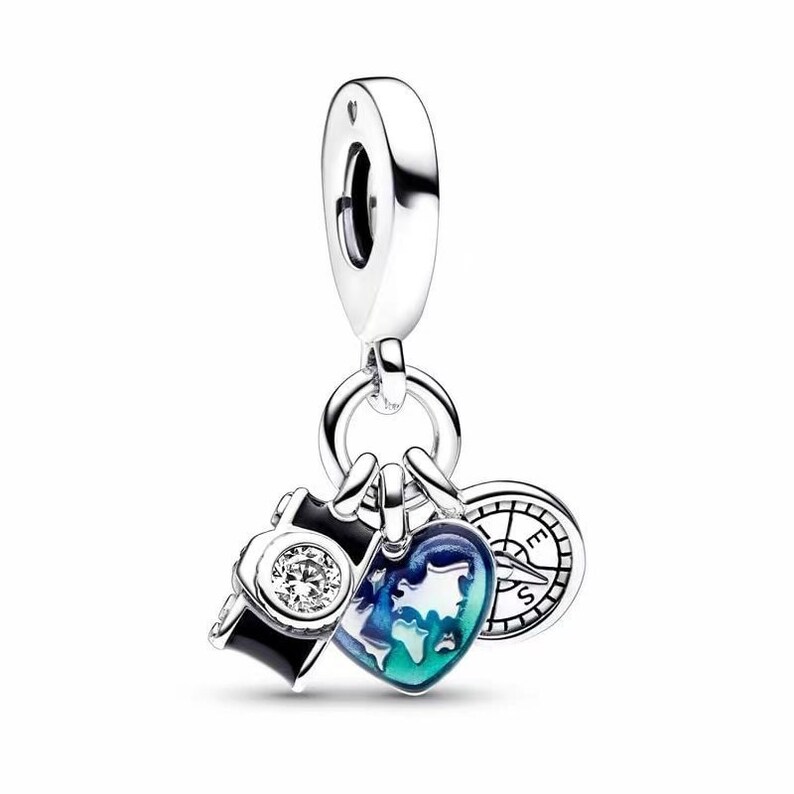 Pandora Ciondolo lucciola fosforescente, compatibile con bracciale Pandora, ciondolo scintillante, argento sterling S925, regalo per lei immagine 6