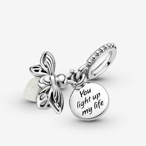 Pandora Glow-in-the-dark Firefly Dangle Charm, Compatible With Pandora Bracelet, Sparkling Pendant, S925 Sterling Silver, Gift for her Bild 4