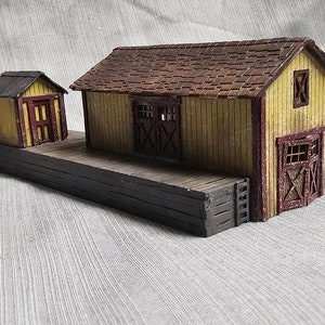 N Scale Laser Cut Wood Depot Kit For Model Railways - Unpainted 8 thumbnail image
