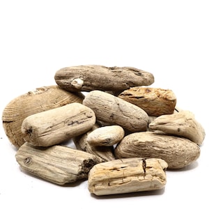 Decoratief drijfhout 12 stuks natuurlijk strandhoutbenodigdheden Uniek drijfhout met zeepokken 4 - 13 cm / 1,57 - 5,11''