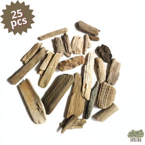 Driftwood Set Of 25 pcs Unique Driftwood Flat Boards Driftwood DIY Rustic Decorative Drift Wood Natural Driftwood Unique Drift Wood Rustic