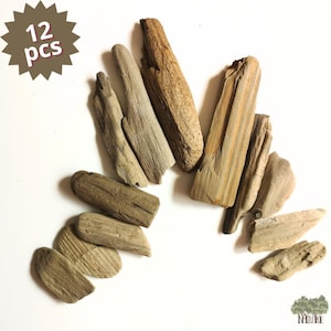 Driftwood Set Of 12 pcs Unique Driftwood Flat Beach Wood Boards Driftwood Coastal Decor Rustic Decorative Drift Wood Beach Wood Branches