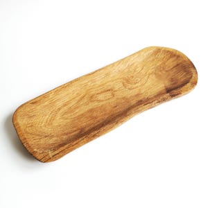 Wood Platter From Oak 17.2cm/6.77&#39;&#39; Handmade Serving Trays Wooden Tray Wood Plates Wood Bowl Rustic Kitchen Decor Decorative Plate
