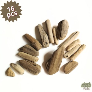 Driftwood Set Of 16 pcs Unique Driftwood Branches Round Driftwood Sticks DIY Coastal Decor Rustic Beach Decor Beach Wood Natural Drift Wood