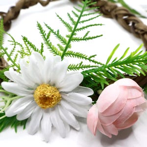 Flower Crown Adjustable Size White Daisy Colorful Wedding Headpiece Floral Headpiece Flower Wreath Florar Crown Hair Accesories Fairy Crown