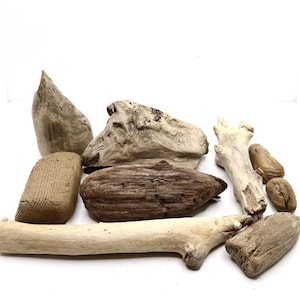 Natural Driftwood Large 9pcs Decorative Driftwood Beach Wood Natural Driftwood  Unique Driftwood with Barnacles 3 - 16 cm / 1.18 - 6.29''