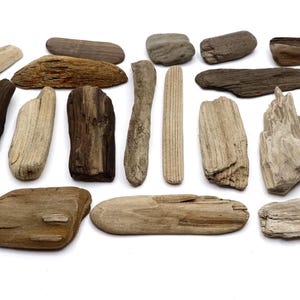 Unique Driftwood Pieces Set of 19 Flat Beach Wood Decorative Drift Wood Natural Driftwood Coastal Wood Driftwood For Crafts Natural Wood