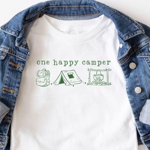 One Happy Camper Shirt 1st Birthday Camping Shirt Camping First Birthday Tee Matching Family Camp Shirt Mommy and Me Tee 1st Birthday Outfit