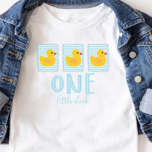 Chemise 1er anniversaire un petit canard, premier anniversaire de canard en caoutchouc assorti à la famille, fête splash, tenue maman canard et moi tenue canard fille garçon