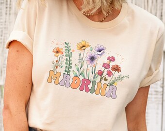 Madrina Shirt, Spanish Godmother T-Shirt, New Godmother Gift, Baptism Shirt Madrina Birthday Shirt Madrina Announcement T-Shirt