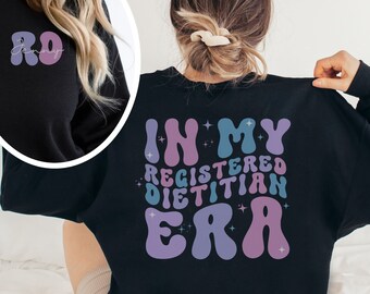 Personalized Registered Dietitian Sweatshirt, Custom RD Sweater, Registered Dietitian Crewneck, RD Grad Gift, Dietetics Dietitian Sweater