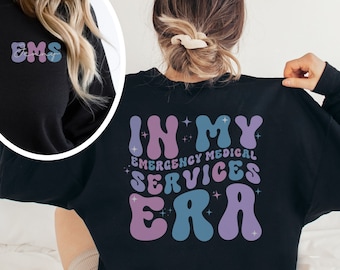 Personalized EMS Sweatshirt, Custom EMS Sweater, Paramedic Pullover, EMS Nurse Gift, Emergency Medical Services Crewneck, Ems Graduation