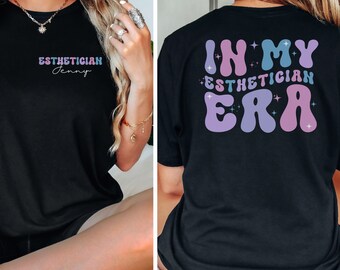Personalisierte Kosmetikerin Shirt, individuelle Kosmetikerin Shirt, Kosmetikerin Geschenk, Kosmetikerin Geschenk Hauttherapeut T-Shirt, Kosmetikerin Geschenk
