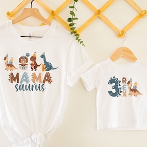 Three Rex Matching Family Birthday Shirt, 3 Rex Birthday Tee, Dinosaur Boy Birthday Outfit, 3rd Rex Shirt, Mommy and Me Dino T-Shirt