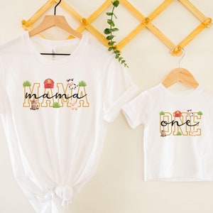Farm Theme 1st Birthday Shirt, Family Matching Barn Birthday Shirt, Barnyard Birthday Tee, Barn Theme Shirt, Barn Animal Birthday T-Shirt