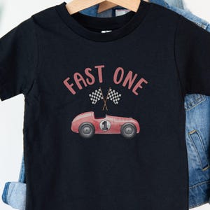Fast One Passendes Familien-Geburtstags-Shirt, Rennauto 1. Geburtstags-Outfit, Fast 1 Geburtstagskind, Racing-Themaparty-Mama und ich 1