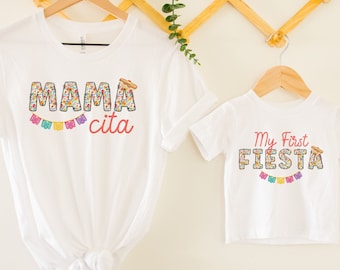 Chemise d'anniversaire First Fiesta, tenue de ma première Fiesta, Fiesta mexicaine assortie à la famille, Taco Bout One, thème Fiesta pour enfants