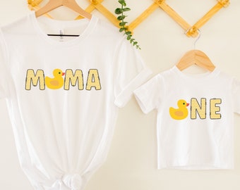 One Little Duck 1st Birthday Shirt, Rubber Ducky First Birthday Matching Family, Splash Party, Duck Mommy and Me Outfit Girl Boy Duck Outfit