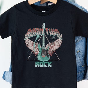 Born Two Rock Geburtstag Shirt Rock and Roll Geburtstag passende Familie Shirt, 2. Geburtstag Rock n Roll Geburtstag T-Shirt, Rock Star Zweites Outfit