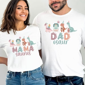Three Rex Matching Family Birthday Shirt, 3 Rex Birthday Tee, Dinosaur Girl Birthday Outfit, 3rd Rex Shirt, Mommy and Me Dino T-Shirt
